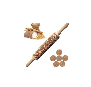 Rouleau à pâtisserie en bois pour biscuits, outils pour gâteaux, noël, gravure au Laser, pâte en bois, rouleau à pâtisserie, pièce de conception - Product Image 5