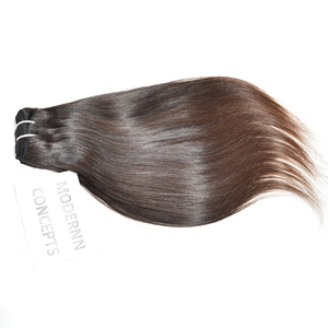 Extensions de cheveux humains indiens 100% vierges Remy, tissage double machine, noirs, lisses, naturels, en lots, pour fusion - Product Image 5