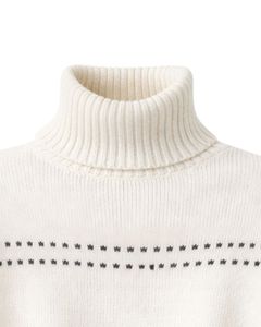 Suéter de Punto Personalizado de Primera Calidad para Mujer, Cuello Alto, Diseño Argyle, Suave y Cálido para Invierno, Estilo Casual, Color Rojo y Gris - Product Image 5