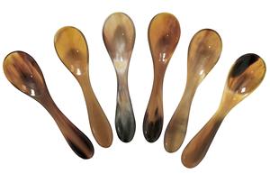 Cuillère de luxe en corne de bœuf 100% qualité supérieure, couverts polis de couleur naturelle, style animal, à bas prix - Product Image 2