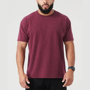 Gran oferta de verano, camiseta cuadrada de algodón 100% para hombre, Camiseta holgada de manga corta con diseño de hombro caído, logotipo personalizado, pantalla Boxy de gran tamaño - Product Image 1