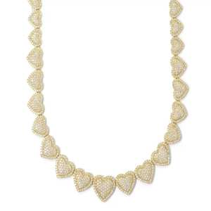 Chaîne à maillons cubains entièrement glacée en or avec baguette ronde Chaîne cubaine hip hop en diamant cultivé en laboratoire de fournitures vérifiées en Inde - Product Image 1