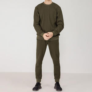 Fleece Unisex grueso algodón Jogging hombres chándales Casual logotipo personalizado chándales sudaderas y liso Joggers conjunto para hombres - Product Image 1