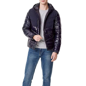 แจ็กเก็ตปลาปักเป้าผู้ชายสำหรับฤดูหนาวพร้อมโลโก้ด้านหน้ากันลมและระบายอากาศได้ดี - Product Image 4