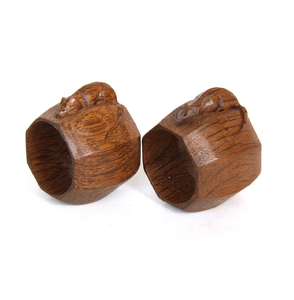 Porte-ronds de serviette en bois naturel inachevé pour accessoires cadeaux décoration de table de bureau qualité admirable - Product Image 6