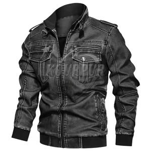 Chaqueta Bomber elegante de cuero Vintage para hombre 100% Pure Outerwear con diseño elegante disponible en todos los tamaños-ODM Supply - Product Image 2