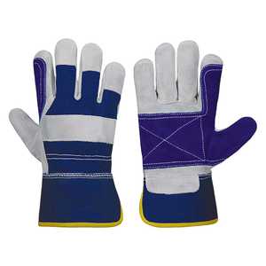 Comfortable Leather Double Palm Safety <b>Gloves</b> for Heavy Duty Tasks PPE Construction Outdoor Activities & Welding Industrial Use - Product Image 6