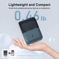 HZTZ - Impresora Portátil de Etiquetas Térmicas Mini 2 en 1, Solución Comercial Móvil, Máquina para Hacer Etiquetas Adhesivas para Oficina y Ropa