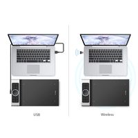 Tablette graphique sans fil Deco Pro MW BT 11x6 pouces, 8 touches de raccourci, 2 molettes, 8192 niveaux de pression, résolution du stylet 5080LPI