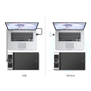 Tablette graphique sans fil Deco Pro MW BT 11x6 pouces avec 8 touches de raccourci, 2 molettes, 8192 niveaux de pression, résolution du stylet 5080LPI - Product Image 3