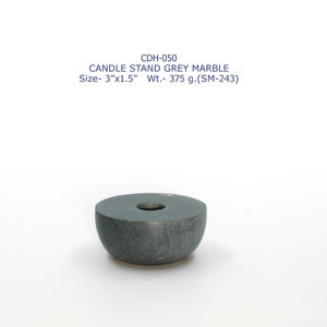 Bougeoir élégant en pierre de savon grise 950g 10x3 pouces fabriqué à la main en Inde Décor de qualité supérieure pour la maison Mandir et les cadeaux de fête - Product Image 5