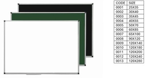 Tableau blanc standard avec cadre métallique, effaçable à sec, mural, 25x35 cm - Product Image 2