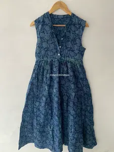 Robes d'été pour femmes, tendance, en tissu de coton léger, coupe confortable, élégantes et décontractées, parfaites pour les journées ensoleillées et les sorties - Product Image 3