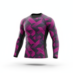 Ropa deportiva de compresión transpirable de manga corta Jiu Jitsu Rash Guard para hombre - Product Image 2