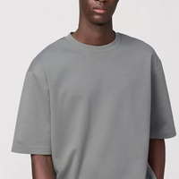 T-shirts pour hommes en polyester/coton doux AIRism respirants, à séchage rapide et coupe ample