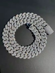 Último collar de eslabones de cadena cubana multicolor pesado de 10/14/18/MM chapado en oro de plata blanca para hombres - Product Image 4