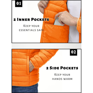 Veste d'hiver matelassée pour homme, coupe-vent, chaude, unie, fermeture éclair, vêtements de sport, streetwear, look décontracté, vente chaude, veste de fitness OEM - Product Image 4