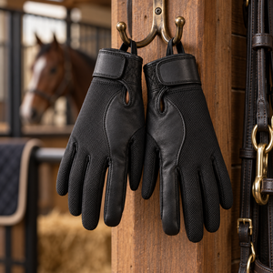 Gants d'équitation unisexes d'hiver légers, imperméables, respirants, à doigts entiers, antidérapants, protecteurs, pour l'entraînement équestre, en PU - Product Image 4
