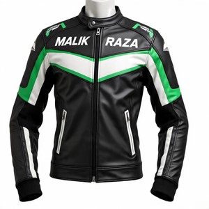 Chaqueta de motorista de cuero de vaca con cremallera YKK de alta resistencia | Etiqueta privada OEM | Venta al por mayor - Product Image 4