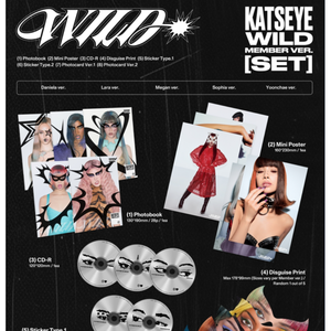 [SET] KATSEYE - WILD 3ème EP Album 2 Ver. Photobook + 5 Ver. Ensemble Complet pour Membres - Product Image 6