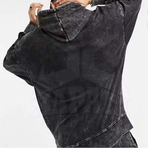 Nouveauté Survêtements délavés à l'acide pour hommes, couleur unie 100% coton respirant, design personnalisé, vente en gros pour les saisons d'hiver - Product Image 4