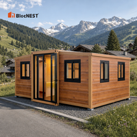 Maison conteneur extensible BlocNEST, bungalow préfabriqué modulaire au design moderne pour la vie de famille et les vacances