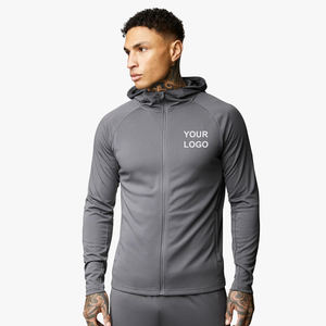 Custom Wholesale Winter <b>Hooded</b> Solid Men's Sweat Suit <b>Zip</b> Jogging Tracksuit 100% Cotton Custom Own Your Logo Design Training - Product Image 3