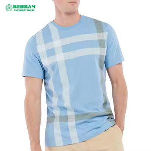 เสื้อยืดผู้ชายผ้าไหม/ผ้าฝ้ายทุกขนาด ไม่มีลาย เป็นมิตรกับสิ่งแวดล้อม ไม่เป็นขุย พิมพ์ลายได้ตามต้องการ ยอดนิยม สไตล์ลำลอง คอกลม ขั้นต่ำในการสั่งซื้อน้อย ผลิตในปากีสถาน - Product Image 3
