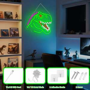T-Rex Neon Dinosaur <b>Lamp</b> with AC Power Supply - Product Image 3