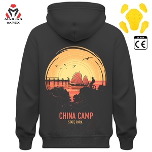 Sweat à capuche unisexe coupe-vent en polaire à séchage rapide, style motard urbain, avec motif classique, pour l'hiver et les loisirs - Product Image 1
