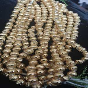 Golden Metallic Hollow Glass <b>Beads</b> 2mm to 6mm Crystal Lampwork & Jewelry Making <b>Beads</b> Box Packing - Product Image 1