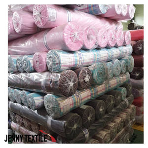 Telas de Camisas a Cuadros Estampadas Sólidas de Algodón 100% Hechas en Corea, Duraderas y Sin Arrugas, Lote de Existencias para Oficina Formal - Product Image 1