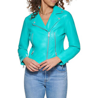 Damenmode PU Lederjacken Mantel Anzug Langarm Lady Damen Kleidung Jacke