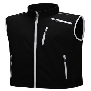 Gilet Softshell Doublé Polaire Chaud Coupe-Vent Sans Manches avec Col Montant et Logo Frontal pour le Sport - Product Image 3