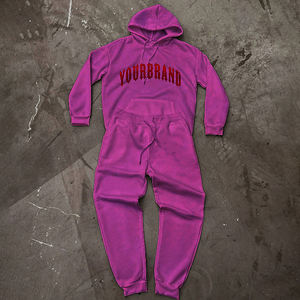 Ensemble survêtement jogging léger à coupe régulière pour homme, sweat-shirt et pantalon de survêtement imprimés personnalisés, pour l'hiver - Product Image 3