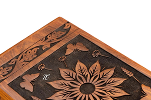 Urna de cremación de palisandro hecha a mano Árbol DE LA VIDA Caja conmemorativa de madera Recuerdo conmemorativo Urna de cremación decorativa para cenizas - Product Image 6