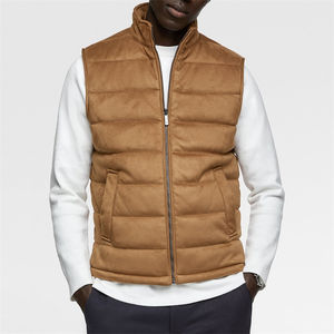 Personalizado sin mangas de alta calidad Unisex Otoño Invierno personalizado en blanco liso burbuja dowm puffer Chaleco de gamuza Softshell para los hombres - Product Image 3