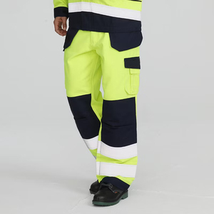 Pantalones de Trabajo de Seguridad Reflectantes de Alta Calidad, 100% Algodón, Ropa de Trabajo Protectora para Trabajadores de la Construcción - Product Image 2