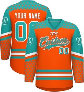 ชุดเครื่องแบบฮ็อกกี้น้ำแข็งออกแบบตามต้องการชุดเสื้อเจอร์ซีย์และกางเกงระบายอากาศน้ำหนักเบาสำหรับผู้ชายผู้หญิงเยาวชนผู้ผลิต OEM - Product Image 1