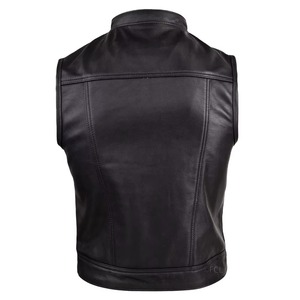 Men Leather <b>Vest</b> Retro Western Cowboy Style Sleeveless Jacket <b>Slim</b> Fit Biker Fashion Streetwear Casual Clothing - Product Image 5