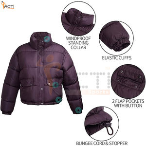 Chaquetas cálidas de invierno de secado rápido para mujer, chaqueta acolchada corta al por mayor para mujer, ropa de fiesta para mujer - Product Image 2