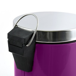 Cestino per Rifiuti in Metallo Lilla da 3L - Product Image 6