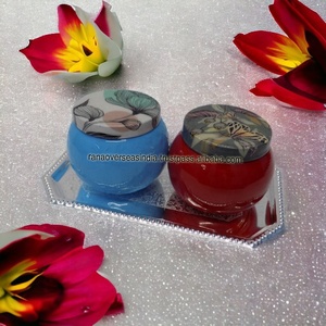 Juego de contenedores para servir bocadillos de comida de diseño moderno, cuenco de Metal de hierro creativo con bandeja plateada para almacenamiento en el hogar y la fiesta - Product Image 3