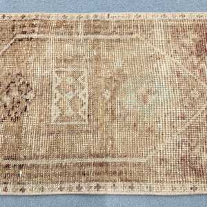 1.5x2.5 ft Vintage Rug, <b>Brown</b> Floral Turkish <b>Wool</b> Rug - Product Image 3