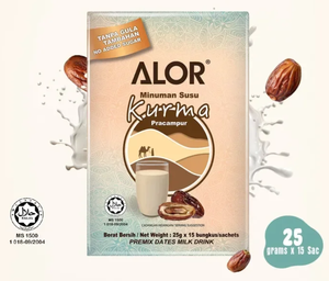 ALOR Premix Freeze Dried Dates Powder 25gx15 Sachets Halal Energy Rich Antioxidants Vitamins Minerals Grain Adults Children <b>Box</b> - Product Image 5