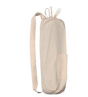 Sac de transport promotionnel pour tapis de yoga blanc en toile, écologique, portable, pour la gym et les voyages, naturel, durable, unique