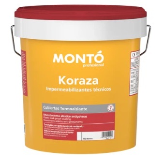 Koraza Thermoinsulating MATT WHITE Roof Coverings Elastic Coating for Roofing Felts MONTÓ Product