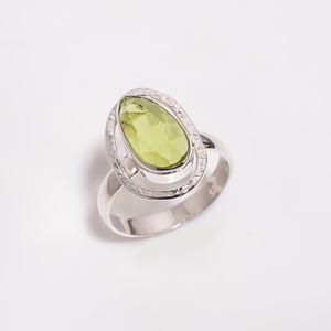 Natural Herkimer Diamond Natural Gemstone <b>Girls</b> Fashion <b>Rings</b> Unique Design 925 Jewelry Exporter Fine Silver Jewelry Wholesaler - Product Image 2