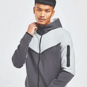 OEM Design 69% Cotton 31% Polyester <b>Grey</b> <b>Men</b> Tech Fleece Tracksuit Full <b>Zip</b> <b>Hoodie</b> Joggers Sweatpants Sweat suit Wholesale - Product Image 2