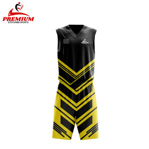 Ensemble de maillot et short de basket-ball personnalisé, uniformes d'équipe par sublimation, kit complet pour hommes et jeunes - Product Image 1